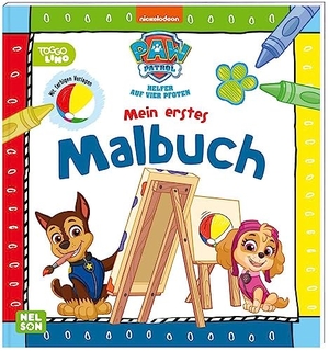PAW Patrol Lernbuch: Mein erstes Malbuch - Mit Ausmalbildern und farbigen Vorlagen | Spielend Farben und Formen lernen ab 2 Jahre. Nelson Verlag, 2023.