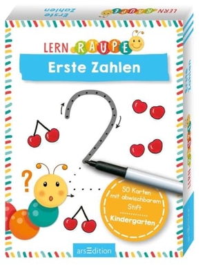 Lernraupe - Erste  Zahlen - 50 Karten mit abwischbarem Stift. Ars Edition GmbH, 2020.