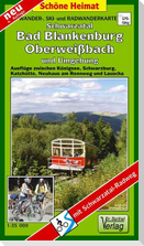 Wander-, Ski- und Radwanderkarte Schwarzatal, Bad Blankenburg, Oberweißbach und Umgebung