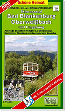 Wander-, Ski- und Radwanderkarte Schwarzatal, Bad Blankenburg, Oberweißbach und Umgebung