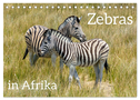 Zebras in Afrika (Tischkalender 2025 DIN A5 quer), CALVENDO Monatskalender
