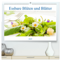 essbare Blüten und Blätter (hochwertiger Premium Wandkalender 2025 DIN A2 quer), Kunstdruck in Hochglanz