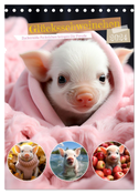 Glücksschweinchen (Tischkalender 2024 DIN A5 hoch), CALVENDO Monatskalender