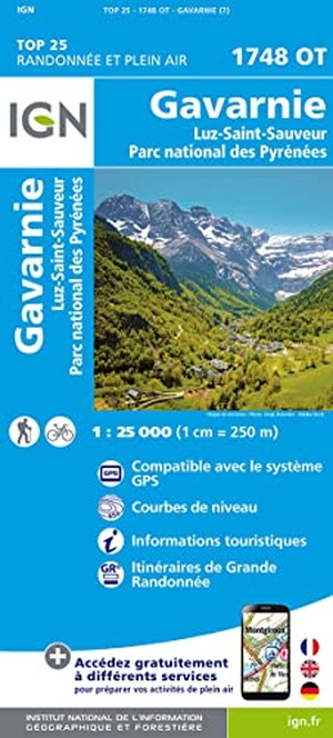 Gavarnie 1:25 000. IGN Frankreich, 2022.