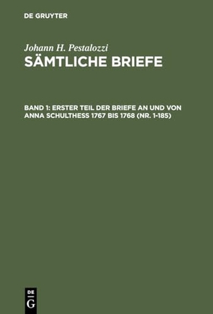 Stettbacher, Hans / Emanuel Dejung (Hrsg.). Erster Teil der Briefe an und von Anna Schulthess 1767 bis 1768 (Nr. 1-185). De Gruyter, 1954.