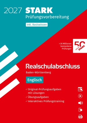 STARK Englisch - Realschulabschluss 2027 BW - Prüfungsvorbereitung inkl. Basistraining und Lösungen. Stark Verlag GmbH, 2026.