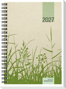 Wochenbuch 1W/2S Graspapier 2027