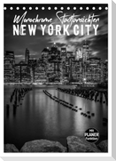 NEW YORK CITY Monochrome Stadtansichten (Tischkalender 2024 DIN A5 hoch), CALVENDO Monatskalender