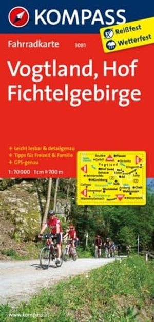 Vogtland - Hof - Fichtelgebirge 1 : 70000 - Fahrradkarte. GPS-genau. Kompass Karten GmbH, 2012.