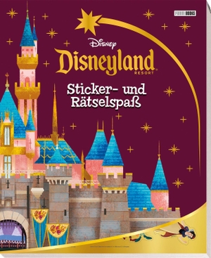 Disneyland: Sticker- und Rätselspaß - Activityblock mit 4 Stickerseiten und 2 Goldfolienstickerseiten, Seiten mit Perforation. Panini Verlags GmbH, 2026.