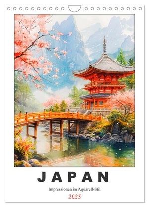 Hurley, Rose. Japan. Impressionen im Aquarell-Stil (Wandkalender 2025 DIN A4 hoch), CALVENDO Monatskalender - Die Schönheit Japans in künstlerischen Bildern. Calvendo, 2024.