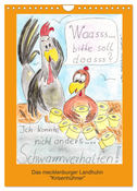 Das mecklenburger Landhuhn "Krisenhühner" (Wandkalender 2024 DIN A4 hoch), CALVENDO Monatskalender