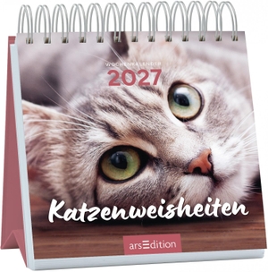 Mini-Wochenkalender Katzenweisheiten 2027. Ars Edition GmbH, 2026.