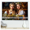 Bierzeltköniginnen - Biergenuss im Dirndl (hochwertiger Premium Wandkalender 2024 DIN A2 quer), Kunstdruck in Hochglanz