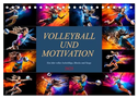 Volleyball und Motivation (Tischkalender 2025 DIN A5 quer), CALVENDO Monatskalender