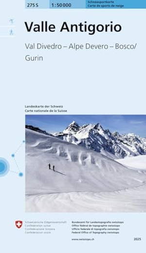 Bundesamt für Landestopografie swisstopo (Hrsg.). 275S Valle Antigorio Schneesportkarte - Val Divedro - Alpe Devero - Bosco/Gurin. Bundesamt für Landestopog, 2025.