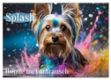 Splash - Hunde im Farbrausch (Wandkalender 2025 DIN A2 quer), CALVENDO Monatskalender