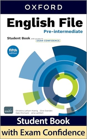 Latham-Koenig, Christina / Oxenden, Clive et al. English File: Pre-Intermediate Student Book + Exam confidence - Print Student Book and 2 years' access to Student Resources, and Exam Confidence, available on Oxford English Hub.. Oxford University ELT, 2025.