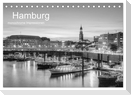 Hamburg monochrome Impressionen (Tischkalender 2024 DIN A5 quer), CALVENDO Monatskalender