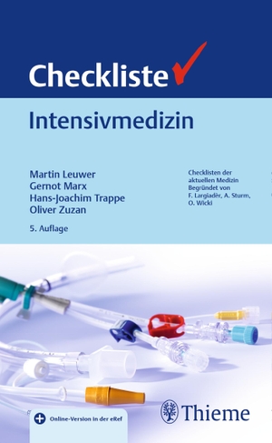 Leuwer, Martin / Gernot Marx et al (Hrsg.). Checkliste Intensivmedizin. Georg Thieme Verlag, 2020.