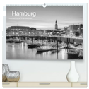 Hamburg monochrome Impressionen (hochwertiger Premium Wandkalender 2025 DIN A2 quer), Kunstdruck in Hochglanz