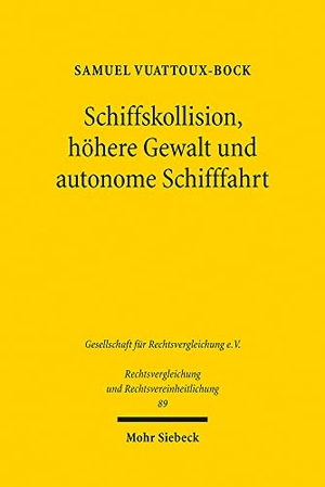 Vuattoux-Bock, Samuel. Schiffskollision, höhere Gewalt und autonome Schifffahrt - Eine deutsch-französische Untersuchung. Mohr Siebeck GmbH & Co. K, 2023.
