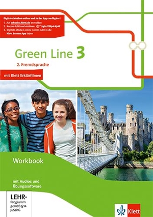 Green Line 3. Ausgabe 2. Fremdsprache. Workbook mit Audios und Übungssoftware Klasse 8. Klett Ernst /Schulbuch, 2020.