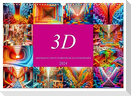3D - Abstrakte und futuristische Illustrationen (Wandkalender 2024 DIN A3 quer), CALVENDO Monatskalender