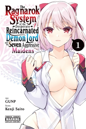 Saito, Kenji. The Ragnarok System of the Desperate Reincarnated Demon Lord and the Seven Aggressive Maidens, Vol. 1. Yen Press, 2025.