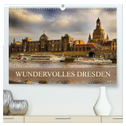 WUNDERVOLLES DRESDEN (hochwertiger Premium Wandkalender 2024 DIN A2 quer), Kunstdruck in Hochglanz