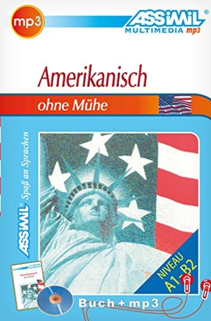 ASSiMiL Selbstlernkurs für Deutsche / Assimil Amerikanisch ohne Mühe - Lehrbuch (Niveau A1 - B2) mit mp3-CD, 165 Min. Tonaufnahmen. Assimil-Verlag GmbH, 2008.
