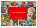 Kunstkalender. Farbenfrohe Tier-Illustrationen (Wandkalender 2025 DIN A3 quer), CALVENDO Monatskalender