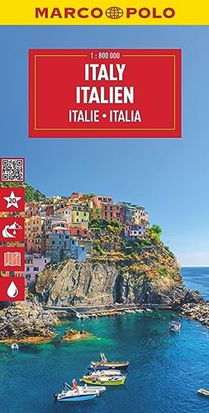 MARCO POLO Reisekarte Italien 1:850.000 - Malta - Straßenkarte und Autokarte mit sehenswerten Strecken, Highlights und digitaler Erweiterung. Mairdumont, 2024.