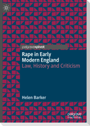 Rape in Early Modern England
