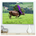 Almabtrieb in Tirol (hochwertiger Premium Wandkalender 2024 DIN A2 quer), Kunstdruck in Hochglanz