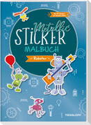 Metallic-Sticker Malbuch. Roboter