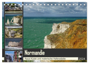 Normandie - Raue Küste und malerische Hafenstädte (Tischkalender 2024 DIN A5 quer), CALVENDO Monatskalender
