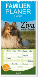 Familienplaner 2024 - Ziva und ihre Freunde mit 5 Spalten (Wandkalender, 21 x 45 cm) CALVENDO