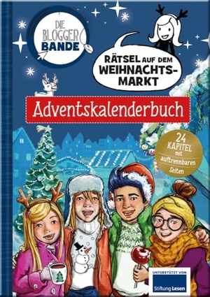 Scheller, Anne. Die Bloggerbande - Rätsel auf dem Weihnachtsmarkt: Adventskalenderbuch - 24 Kapitel mit auftrennbaren Seiten und Stickerbogen. Lingen, Helmut Verlag, 2024.