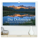Die Dolomiten - Wanderung durch den Naturpark Schlern-Rosengarten (hochwertiger Premium Wandkalender 2024 DIN A2 quer), Kunstdruck in Hochglanz