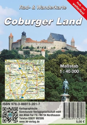 Kkv Kartographische Kommunale Verlagsgesellschaft Mbh (Hrsg.). Coburger Land - Rad- und Wanderkarte (reiß- und wetterfest). Kartographische Komm. Ver, 2025.