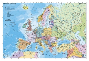 Stiefel, Heinrich. Staaten Europas - Wandkarte / Poster. Stiefel Eurocart GmbH, 2015.