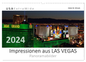 Impressionen aus LAS VEGAS Panoramabilder (Wandkalender 2024 DIN A3 quer), CALVENDO Monatskalender
