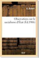 Observations sur le socialisme d'État