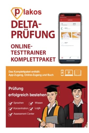 Erdmann, Waldemar. Deltaprüfung Testvorbereitung Komplettpaket - Online-Testtrainer mit Buch | 2.000 Aufgaben mit Lösungen | Allgemeiner Studierfähigkeitstest bestehen: Allgemeinwissen, Logik, Matrizen, Sprache. Plakos GmbH, 2021.