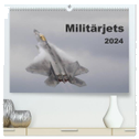Militärjets (hochwertiger Premium Wandkalender 2024 DIN A2 quer), Kunstdruck in Hochglanz