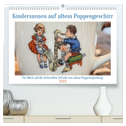 Kinderszenen auf altem Puppengeschirr (hochwertiger Premium Wandkalender 2024 DIN A2 quer), Kunstdruck in Hochglanz