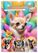 Chihuahuas. Kunstvolle Porträts der kleinen Hunde (Wandkalender 2025 DIN A3 hoch), CALVENDO Monatskalender