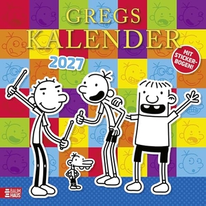 Kinney, Jeff. Gregs Kalender 2027 - Wandkalender mit vielen lustigen Greg-Comics - inklusive Stickerbogen mit über 40 Aufklebern. Baumhaus Verlag GmbH, 2026.