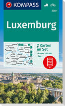 KOMPASS Wanderkarten-Set 2202 Luxemburg (2 Karten) 1:50.000